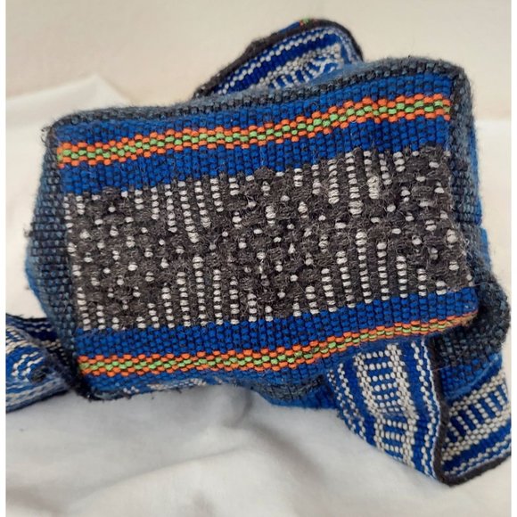 Confecciones Artilana Mini Backpack Handbag Blue Black Baja Boho Beach Purse Bag - Picture 3 of 7